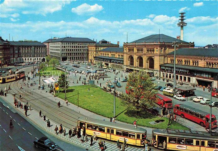 STRAssENBAHN Tramway-- Hannover Ernst August Platz Hauptbahnhof