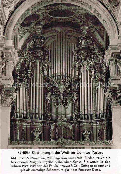 Orgel Kirchenorgel Organ Orgue Dom Passau