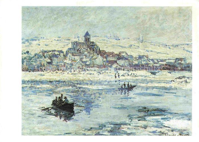 MONET Claude-Oscar (1840-1926) Kuenstlerkarte Vetheuil in Winter New York