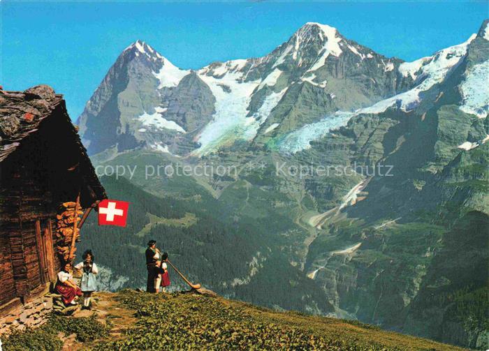 Alphorn Cor des Alpes-- Schweiz Suisse Eiger Moench