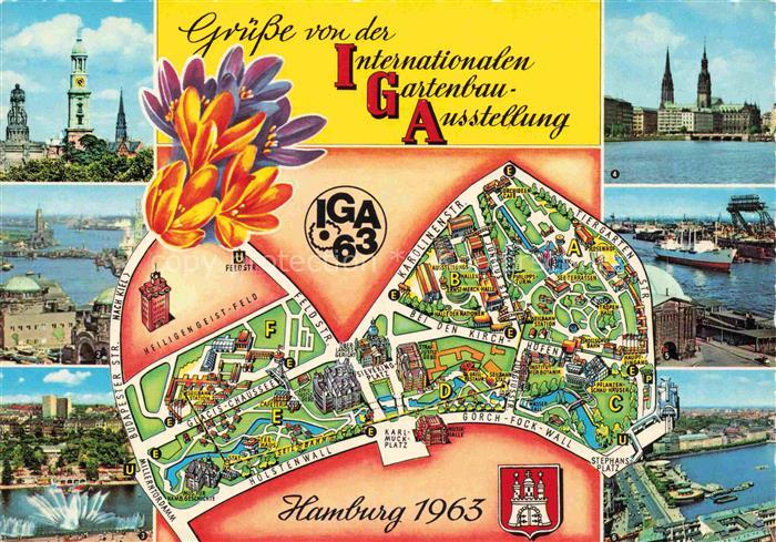 IGA Gartenbauaustellung International Hamburg Michaelkirche Hafen Wasserorgel Pl