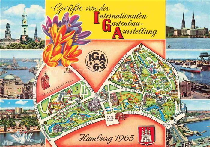 IGA Gartenbauaustellung International Hamburg Michaelkirche Hafen Wasserorgel Pl