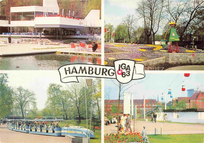 IGA Gartenbauaustellung International Hamburg Kleinbahn Seilbahn Blumen Café