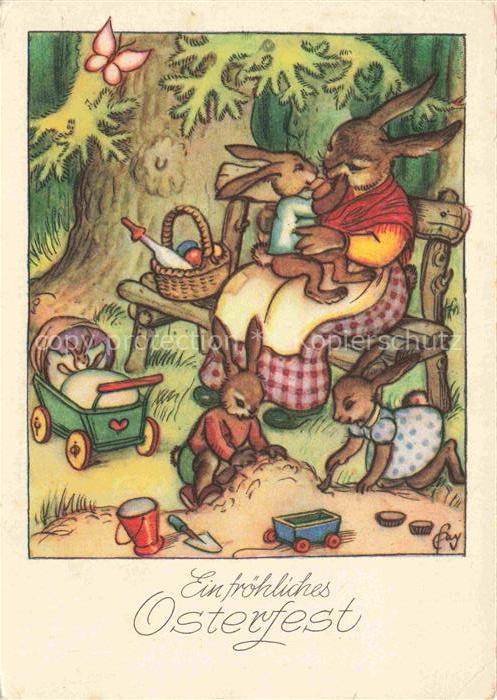 Ostern Easter Paques Pasqua-- Hasen Spielplatz