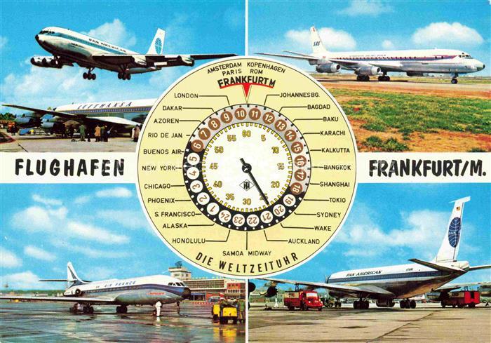 Flughafen Airport Aeroporto Frankfurt am Main Weltzeituhr