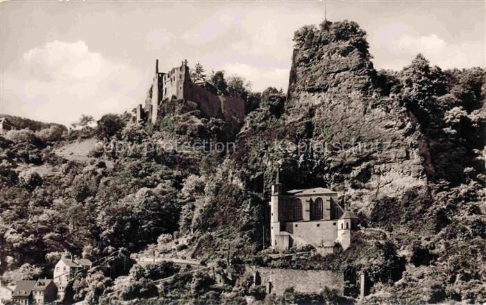 Idar -Oberstein Jdar-Oberstein Rheinland-Pfalz Felsenkirche mit alter und neuer