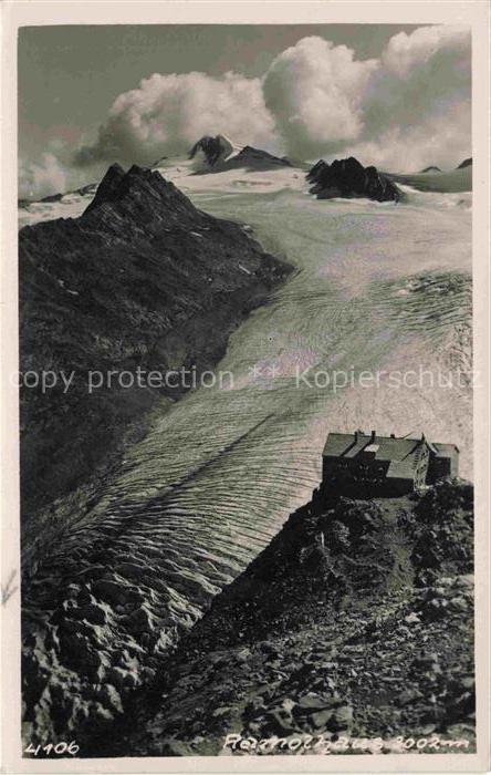 Ramolhaus 3802m Obergurgl Tirol AT Gletscher Fliegeraufnahme