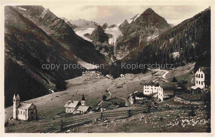 Trafoi Stilfs Bolzano Suedtirol IT Panorama mit Kirche
