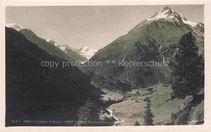 Vent  oetztal Tirol AT mit Similaun und Thalleitspitze