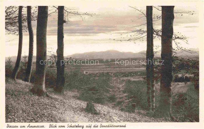 Diessen Ammersee Blick vom Schatzberg auf die Benediktenwand