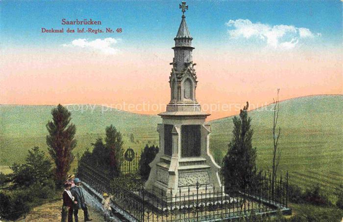SAARBRueCKEN Saarland Denkmal des Inf Regts Nr 48 Feldpost