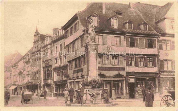 FREIBURG Breisgau BW Ecke Kaiser und Bertholdstrasse mit Bertholdsbrunnen