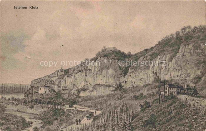 Isteiner Klotz Istein Jstein Efringen-Kirchen BW Panorama Feldpost