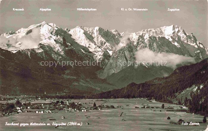Farchant mit Wetterstein und Zugspitze