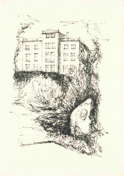 Waren Mueritz Weinbergschloss mit Gedenkstein