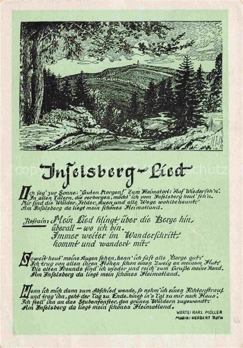Inselsberg Schmalkalden Thueringen Panorama Liedtext