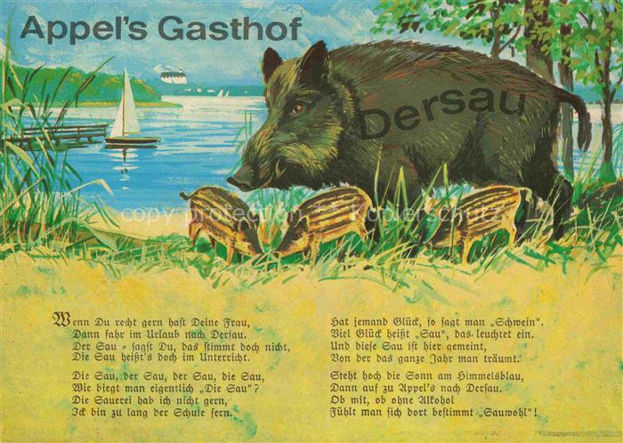 Dersau Ploen Schleswig-Holstein Appels Gasthof Dersau Illustration