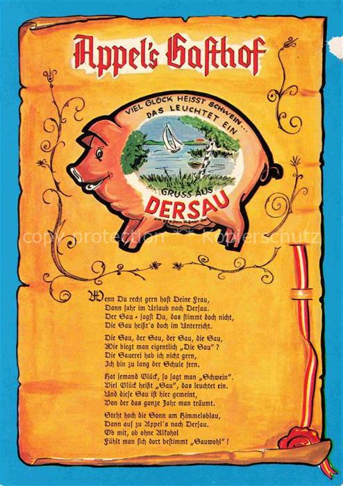 Dersau Ploen Schleswig-Holstein Appels Gasthof und Pension Illustration