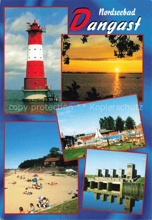 Dangast Nordseebad Varel Niedersachsen Leuchtturm Sonnenuntergang Liegewiese