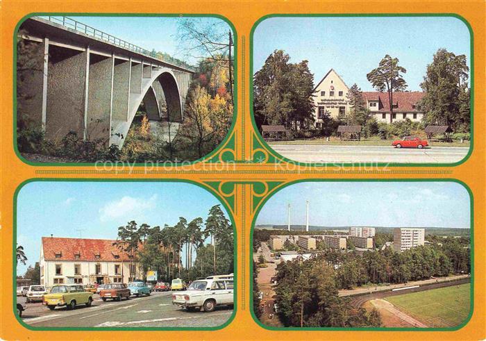 Hermsdorf Stadtroda Thueringen Hermsdorfer Kreuz Autobahnbruecke BAB Autobahn Ho