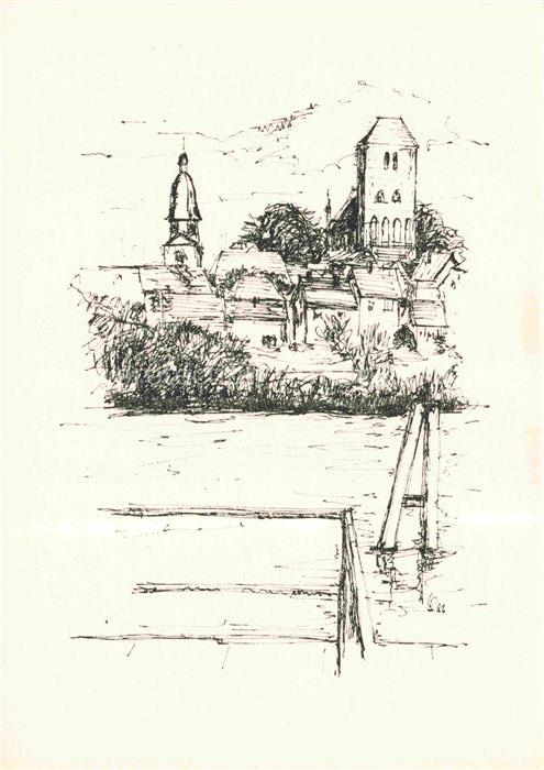 Waren Mueritz Blick von der Kietzbruecke auf die Altstadt