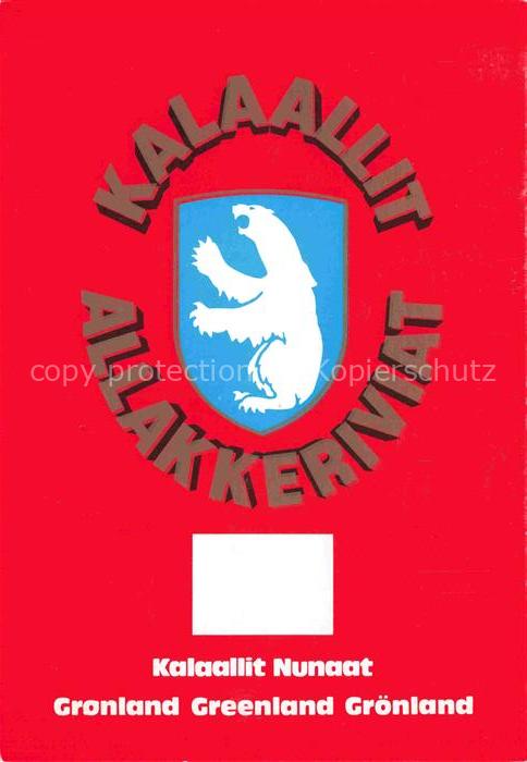 Groenland Greenland Kalaalit Allakkeriviat Wappen