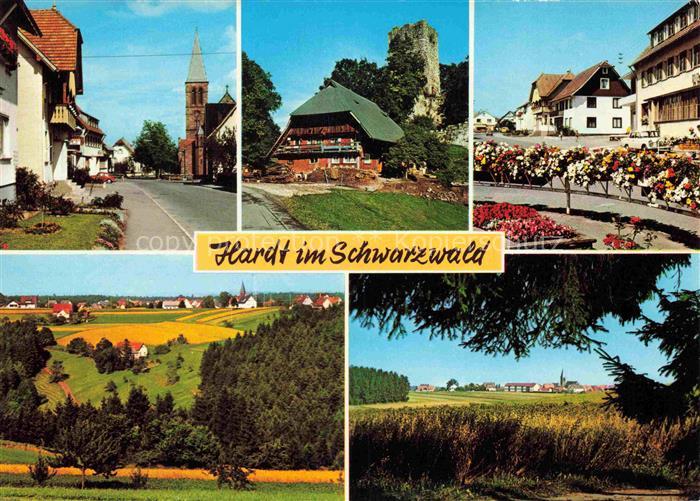 Hardt Schwarzwald Schramberg BW Strasse Kirche Burgturm Panorama