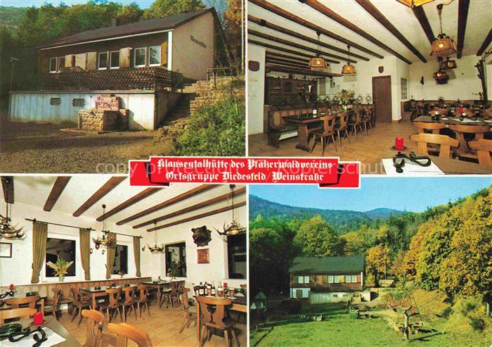 NEUSTADT  WEINSTRAssE Haardt Klausentalhuette des Pfaelzerwaldvereins Diedesfeld