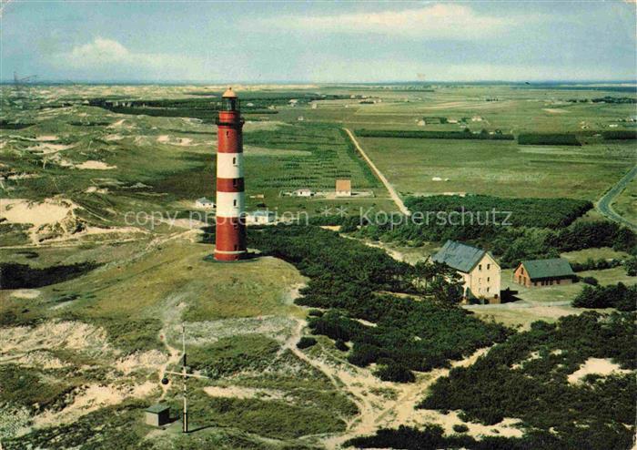 AMRUM Insel Nebel Nordfriesland Fliegeraufnahme mit Leuchtturm