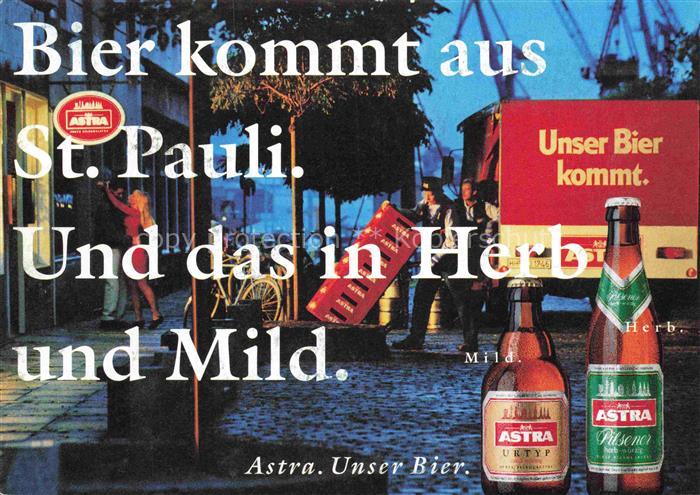 St Pauli Hamburg Ansicht Astra Bierwerbung