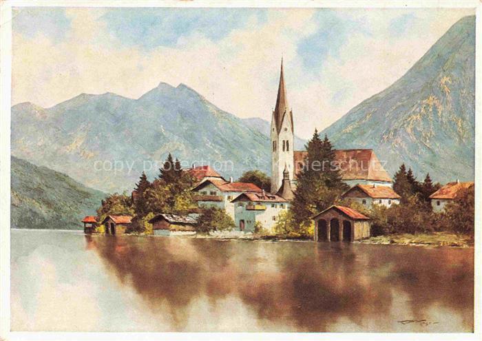 Egern Tegernsee Rottach-Egern Panorama mit Kirche