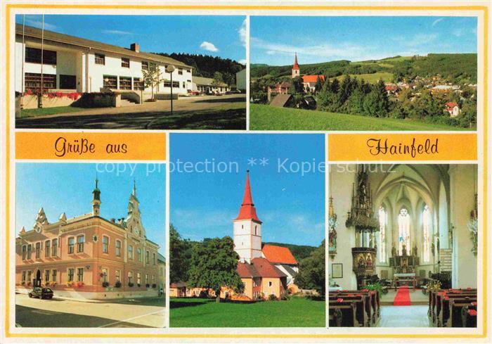 Hainfeld Lilienfeld Niederoesterreich AT Seniorenheim Blick nach NW Rathaus Got