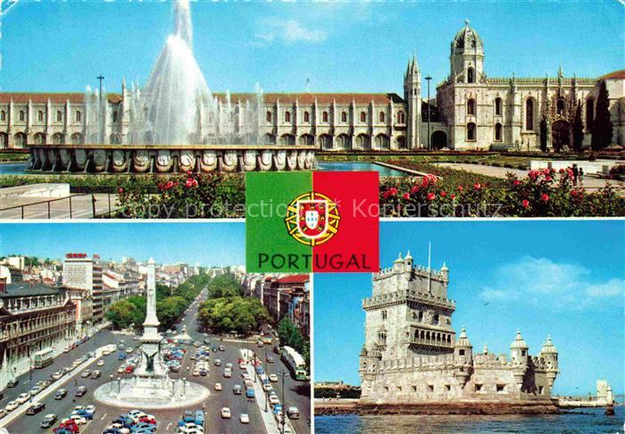 LISBOA Lisbon Lissabon Lisbonne PT Most de Jeronimos Praca do Restauradores Torr