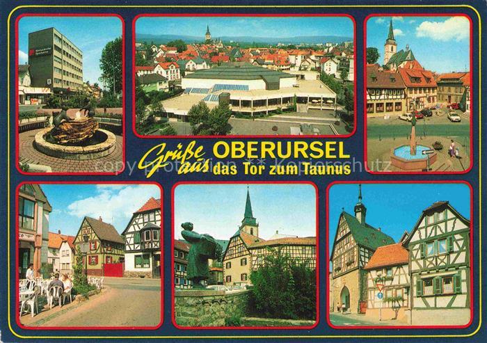Oberursel Taunus Hessen Orts und Teilansichten Markt Panorama Brunnen