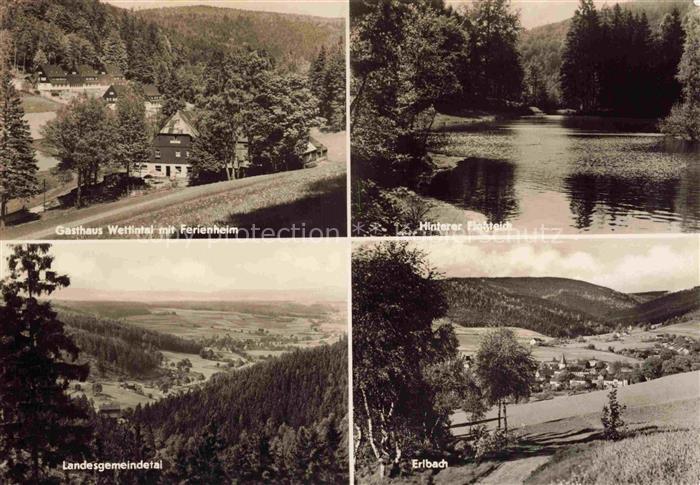 Erlbach  Vogtland Sachsen Gasthaus Wettintal mit Ferienheim Hinterer Fischteich