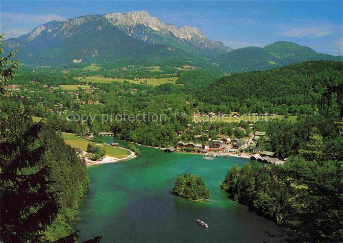 Untersberg Salzburg AT Blick auf Koenigssee und Untersberg Fliegeraufnahme