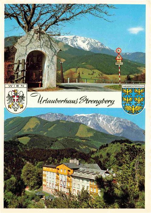 Puchberg Schneeberg Niederoesterreich AT Urlauberhaus Strengberg Kapelle Panoram