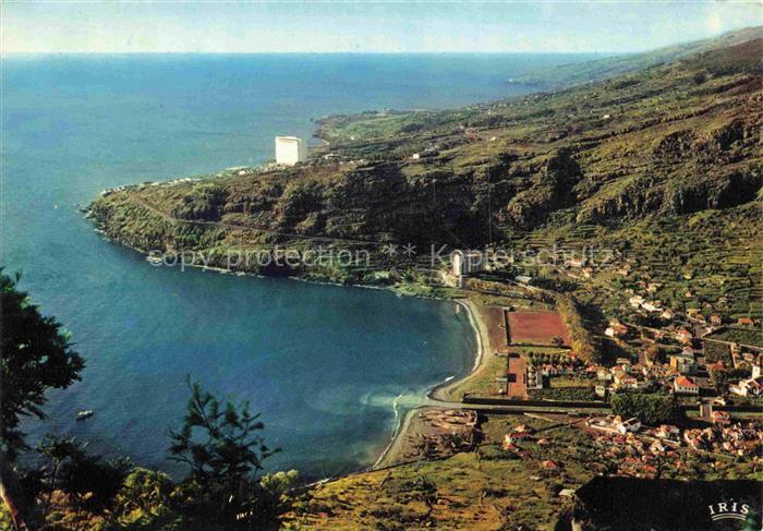 Machico Madeira PT Grande centro turistico Fliegeraufnahme