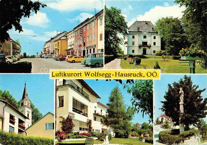 Wolfsegg am Hausruck Oberoesterreich AT Ortsbild Schlossmotiv Got Pfarrkirche Ku