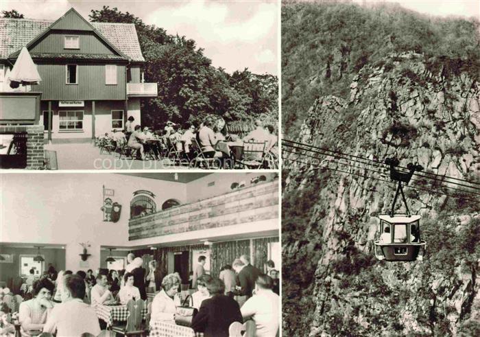 Thale Harz Berghotel Rosstrappe Gastraum Seilbahn