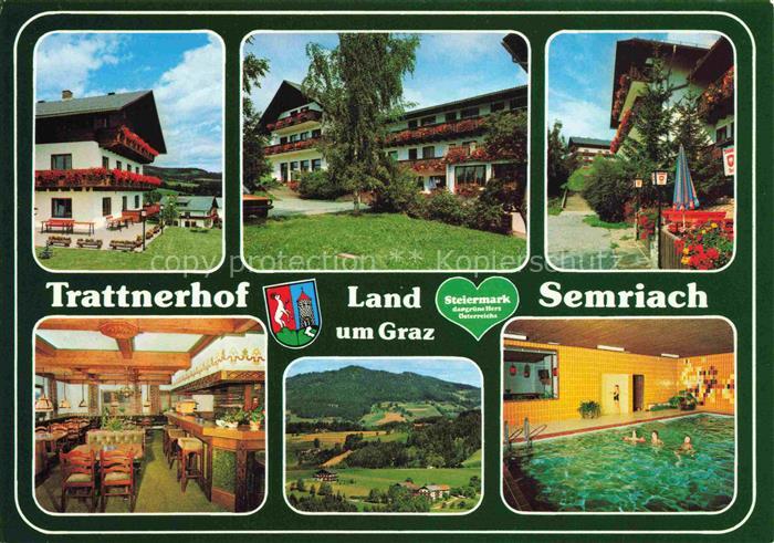 Semriach GRAZ Steiermark AT Trattnerhof Gaststube Bar Panorama Hallenbad Terrass