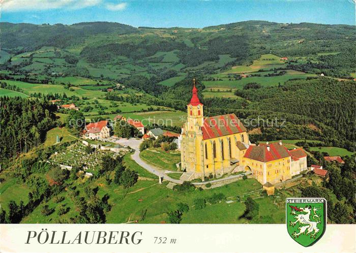 Poellauberg Steiermark AT Fliegeraufnahme mit Kirche