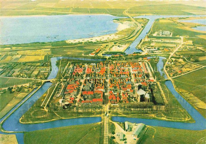 Elburg aan Zee Gelderland NL Fliegeraufnahme