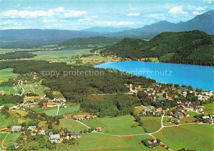 Seelach Klopeinersee St Kanzian Kaernten AT Fliegeraufnahme