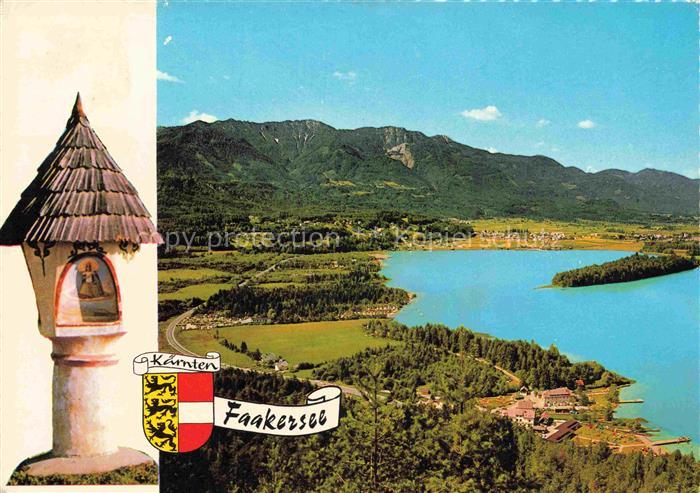 Faakersee VILLACH Kaernten AT Fliegeraufnahme Bildstock