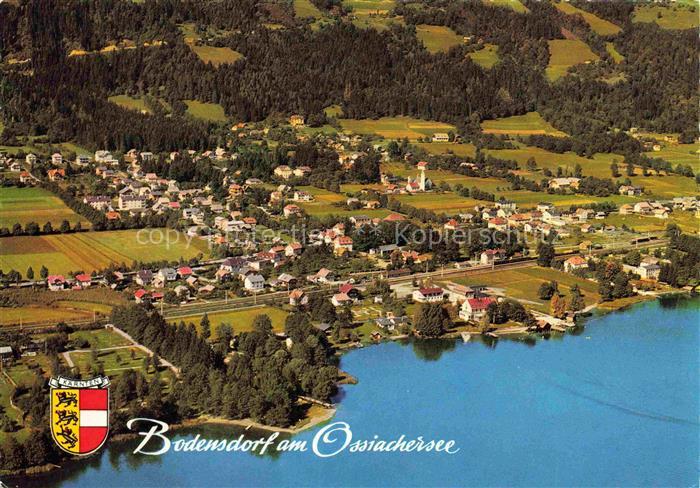Bodensdorf Ossiacher See Kaernten AT Fliegeraufnahme