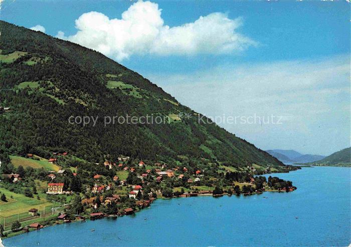 Sattendorf Ossiachersee Kaernten AT Fliegeraufnahme