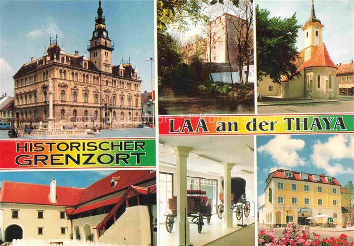 Laa Thaya Weinviertel Niederoesterreich AT Rathaus Wehrturm am Muehlbach Got Spi