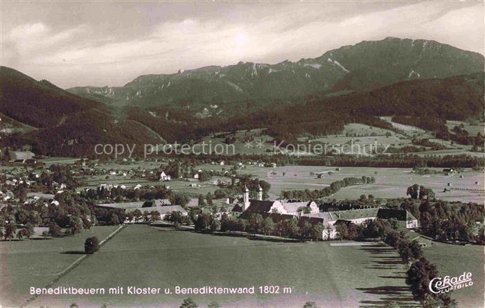 Benediktbeuern Panorama Kloster Blick gegen Benedikten