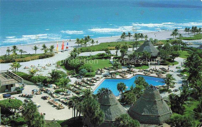 MIAMI  Florida USA Sheraton Bal Harbour Hotel Swimming Pool Beach aerial view